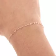 Chaîne maille Forçat limée 1,6 mm en Rose Gold filled (or laminé)  x 50cm