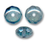 Crystal - Donuts 7x4 mm Crystal Baby Blue Luster x25 Donuts 7x4 mm Crystal Baby Blue Luster x25