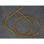 Mini perles tubes imitation hématite 2.2x2 mm Golden x40 cm