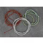 Mini perles facettées imitation hématite 2 mm Jet Hematite x39 cm