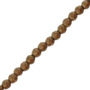 Mini perles facettées imitation hématite 2 mm Light Copper Mat x40 cm