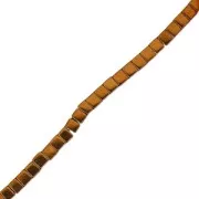 Mini perles cubes imitation hématite 1.4 mm Light Copper x40 cm