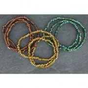 Mini rondelles facettées imitation hématite 3 mm Dark Purple Metallic x40 cm