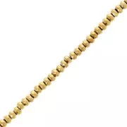 Mini perles rondelles imitation hématite 3.3 mm - Antique Gold x40cm