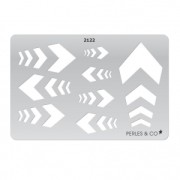 Gabarit rigide pour pâte polymère 152x100 mm motifs Chevrons