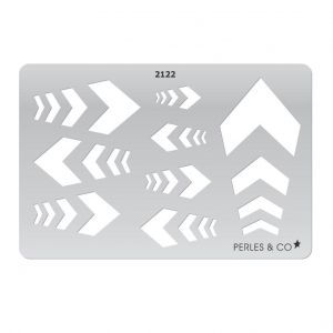 Gabarit rigide pour pâte polymère 152x100 mm motifs Chevrons