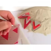 Gabarit rigide pour pâte polymère 152x100 mm motifs Ethniques