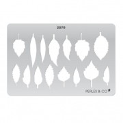 Gabarit rigide pour pâte polymère 152x100 mm motifs Feuilles