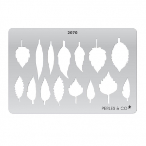 Gabarit rigide pour pâte polymère 152x100 mm motifs Feuilles