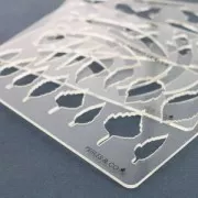 Gabarit rigide pour pâte polymère 152x100 mm motifs Feuilles