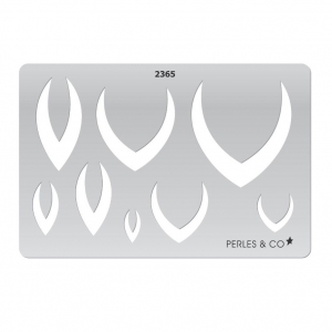 Gabarit rigide pour pâte polymère 152x100 mm motifs Parure Indienne