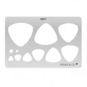 Gabarit rigide pour pâte polymère 152x100 mm motifs Triangles arrondis