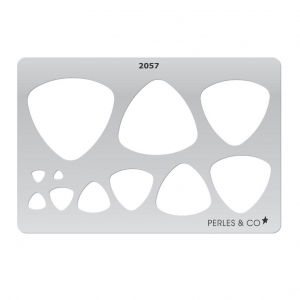 Gabarit rigide pour pâte polymère 152x100 mm motifs Triangles arrondis