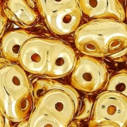SuperDuo 2,5x5 mm 24kt Gold Plated x5g