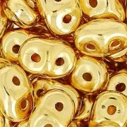SuperDuo 2,5x5 mm 24kt Gold Plated x5g