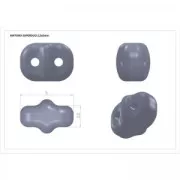 SuperDuo 2,5x5 mm Nickel Plated x10g