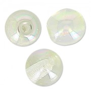 Perles en verre tchèque rondes 4 mm Crystal Green Rainbow x50|raw }}