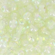 Perles en verre tchèque rondes 4 mm Crystal Green Rainbow x50