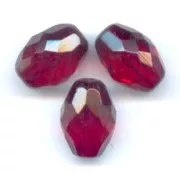 Olives facettées 11x8 mm Siam x20