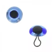 Oeil d'animal en verre à coudre 8 mm Bleu x1