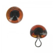 Oeil d'animal en verre à coudre 8 mm Brun x1|raw }}