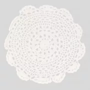 Napperon crochet dentelle 25 cm Blanc x1
