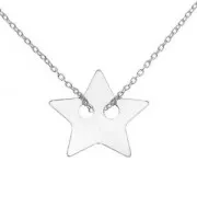 Pendentif double trous étoile à graver 15 mm en Argent 925 x1