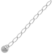Chainette d'extension maille Rombo sequin cercle 55 mm - Argent 925 x1
