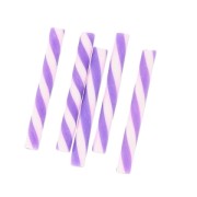 Mini pailles pour déco en pâte polymère 20x2.3 mm Violet x5