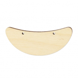 Intercalaire pour collier demi-lune  56x21 mm en bois Naturel x1