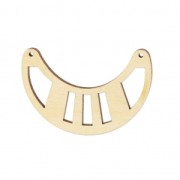 Intercalaire pour collier demi-lune ajourée  50x31 mm en bois Naturel x1|raw }}
