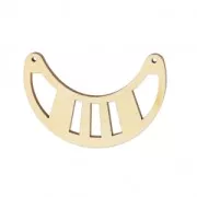Intercalaire pour collier demi-lune ajourée  50x31 mm en bois Naturel x1