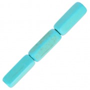Perles tubes imitation Turquoise 13x4 mm x38cm