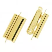Fermoir Beadslide pour tissage de perles à clipser 18x13 mm doré x1