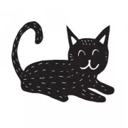 Tampon support bois Flamingo 5 x 3.8 cm Chat Noir x1