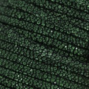 Lacet cuir double façon daim imitation poisson 5 mm Khaki Métallisé x 50cm