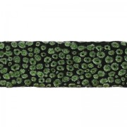 Lacet cuir double façon daim imitation poisson 10 mm Khaki Métallisé x 50cm