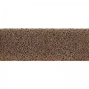 Lacet cuir double façon daim irisé 10 mm Marron x 50cm