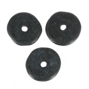 Perles Heishi rondelles en céramique 8.5 mm Noir mat x20|raw }}