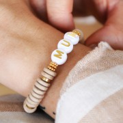 Perles Heishi rondelles en céramique 8.5 mm Sand mat x20