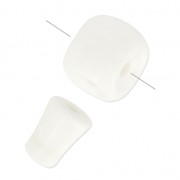 Perles gourous 12 et 9 mm pour fabriquer un Mala Tibétain imitation Howlite x1