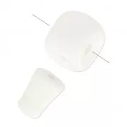 Perles gourous 12 et 9 mm pour fabriquer un Mala Tibétain imitation Howlite x1