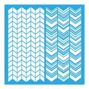 Pochoir Americana motifs chevrons 30.5x30.5 cm x1|raw }}