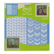 Pochoir Americana motifs chevrons 30.5x30.5 cm x1