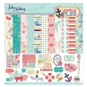 Assortiment cardstock et stickers Julie Nutting 30.5x30.5 cm Nautical Bliss