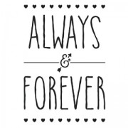 Transfert thermocollant Always and Forever 24.8x17 cm Noir x1|raw }}