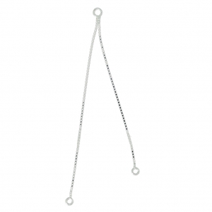 Intercalaires chaînettes maille vénitienne 6/7 cm en Argent 925 x2