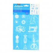 Pochoir Setacolor finition sérigraphie 21x15 cm Couture x1|raw }}