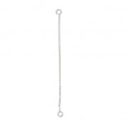 Chaînette d'extension maille Vénitienne 5 cm en Argent 925 x2