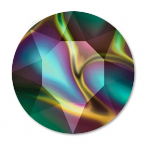 Cabochon PureCrystal 1088 8 mm Crystal Rainbow Dark